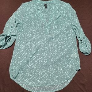 Maurice Womens green blouse small